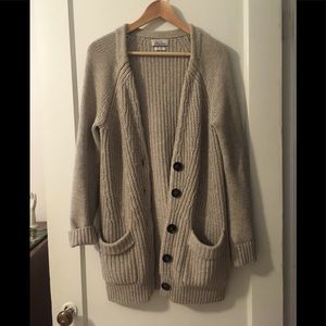 Oversized heavy knit cardigan